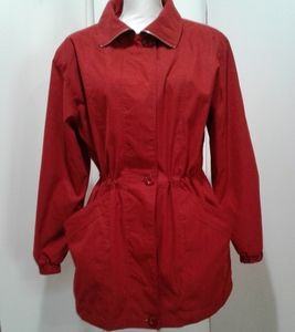 🌺 Nearly New Red Aeros Trench Jacket